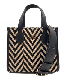 GUESS（ゲス）の古着「(W)SILVANA 2 Mini Tote」｜ブラック×ベージュ