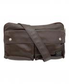 PORTERポーター）の古着「フリースタイル　ウエストバッグ」｜ブラウン