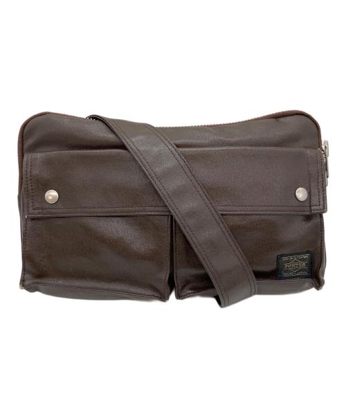 PORTER（ポーター）PORTER (ポーター) フリースタイル　ウエストバッグ ブラウンの古着・服飾アイテム
