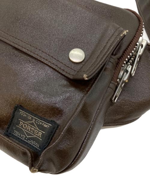 PORTER（ポーター）PORTER (ポーター) フリースタイル　ウエストバッグ ブラウンの古着・服飾アイテム