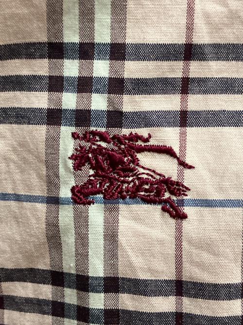 BURBERRY BLUE LABEL（バーバリー ブルー レーベル）BURBERRY BLUE LABEL (バーバリー ブルー レーベル) ノバチェックシャツ 長袖シャツ ピンク×ブラウン サイズ:SIZE 38の古着・服飾アイテム