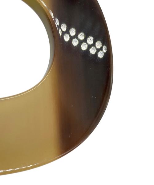 HERMES（エルメス）HERMES (エルメス) イスム　バッファローホーンネックレス ネイビー×ブラウンの古着・服飾アイテム