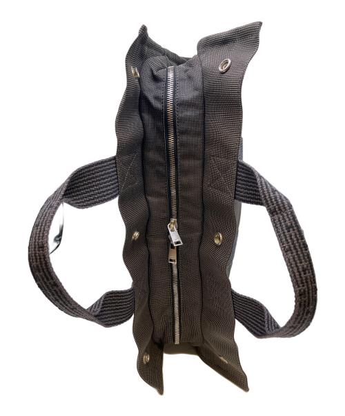 HERMES（エルメス）HERMES (エルメス) エールラインMM ハンドバッグ グレー×ブラックの古着・服飾アイテム