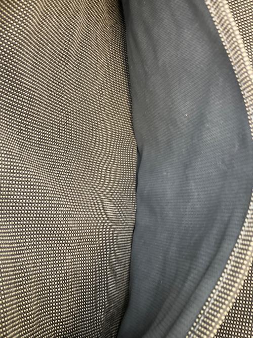 HERMES（エルメス）HERMES (エルメス) エールラインMM ハンドバッグ グレー×ブラックの古着・服飾アイテム