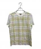 BURBERRY LONDONバーバリーロンドン）の古着「半袖Tシャツ」｜ホワイト×ライトグリーン