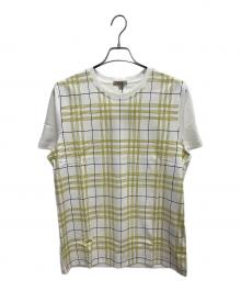 BURBERRY LONDON（バーバリーロンドン）の古着「半袖Tシャツ」｜ホワイト×ライトグリーン