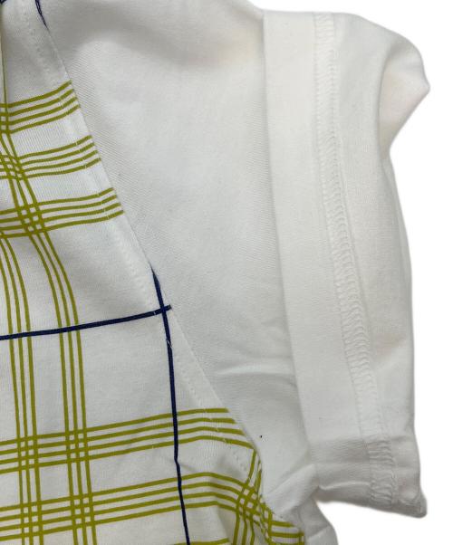 BURBERRY LONDON（バーバリーロンドン）BURBERRY LONDON (バーバリーロンドン) 半袖Tシャツ ホワイト×ライトグリーン サイズ:SIZE L 未使用品の古着・服飾アイテム