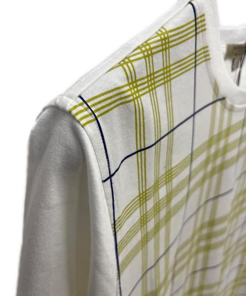 BURBERRY LONDON（バーバリーロンドン）BURBERRY LONDON (バーバリーロンドン) 半袖Tシャツ ホワイト×ライトグリーン サイズ:SIZE L 未使用品の古着・服飾アイテム