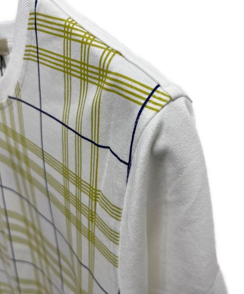 BURBERRY LONDON（バーバリーロンドン）BURBERRY LONDON (バーバリーロンドン) 半袖Tシャツ ホワイト×ライトグリーン サイズ:SIZE L 未使用品の古着・服飾アイテム