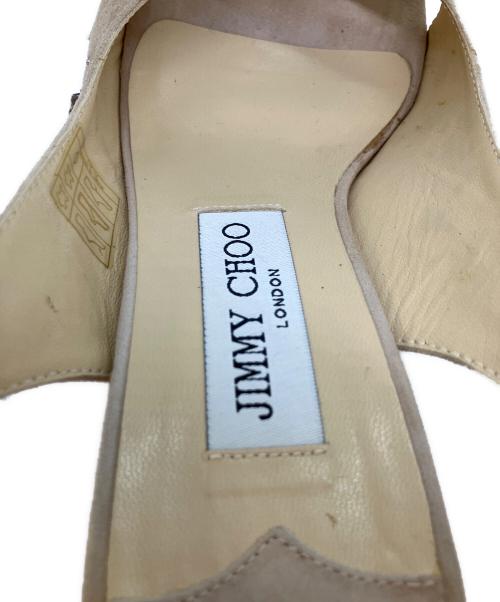 JIMMY CHOO（ジミーチュウ）JIMMY CHOO (ジミーチュウ) スタースタッズ ウェッジソール サンダル ベージュ×ナチュラル サイズ:SIZE 38の古着・服飾アイテム