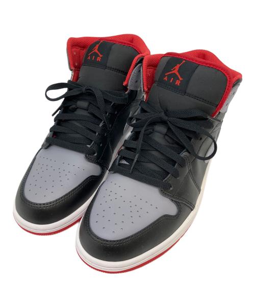NIKE（ナイキ）NIKE (ナイキ) Air Jordan 1 Mid ハイカットスニーカー グレー×ブラック サイズ:SIZE 26.5cmの古着・服飾アイテム