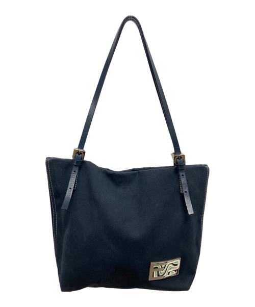 FENDI（フェンディ）FENDI (フェンディ) マーブルプレートトートバッグ ネイビーの古着・服飾アイテム