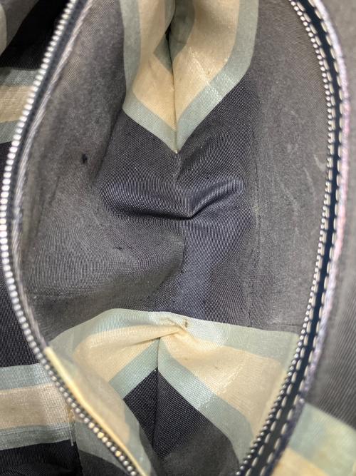 FENDI（フェンディ）FENDI (フェンディ) マーブルプレートトートバッグ ネイビーの古着・服飾アイテム