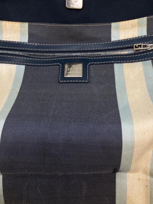 FENDI（フェンディ）FENDI (フェンディ) マーブルプレートトートバッグ ネイビーの古着・服飾アイテム