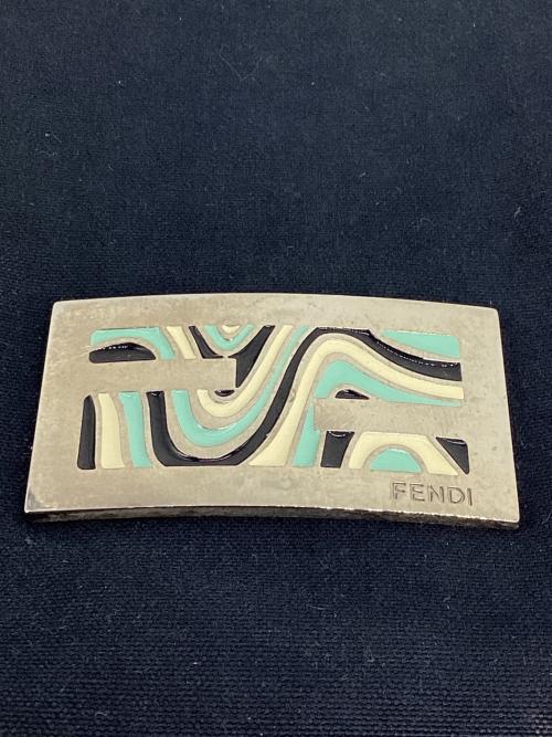 FENDI（フェンディ）FENDI (フェンディ) マーブルプレートトートバッグ ネイビーの古着・服飾アイテム