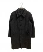 agnes b hommeアニエスベーオム）の古着「ヘリンボーン ロングコート」｜ブラック