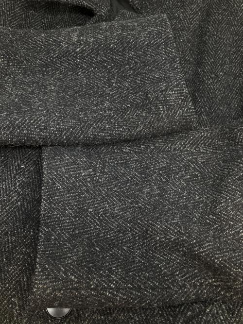 agnes b homme（アニエスベーオム）agnes b homme (アニエスベーオム) ヘリンボーン ロングコート ブラック サイズ:SIZE Mの古着・服飾アイテム