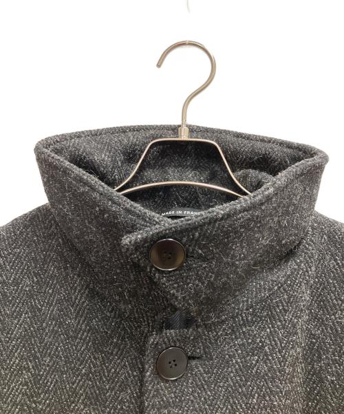 agnes b homme（アニエスベーオム）agnes b homme (アニエスベーオム) ヘリンボーン ロングコート ブラック サイズ:SIZE Mの古着・服飾アイテム