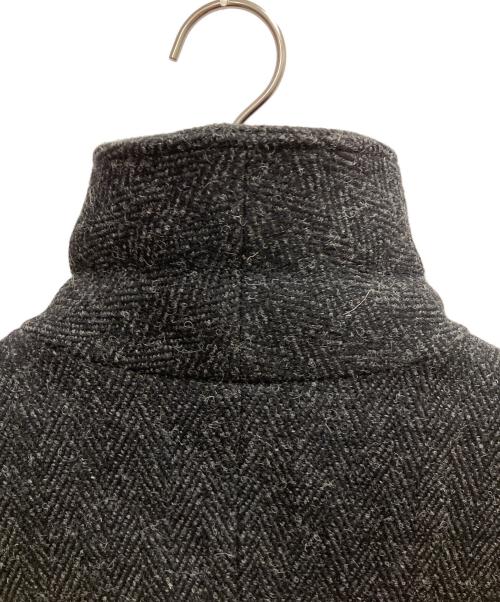 agnes b homme（アニエスベーオム）agnes b homme (アニエスベーオム) ヘリンボーン ロングコート ブラック サイズ:SIZE Mの古着・服飾アイテム