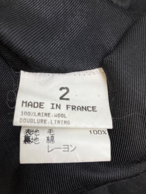 agnes b homme（アニエスベーオム）agnes b homme (アニエスベーオム) ヘリンボーン ロングコート ブラック サイズ:SIZE Mの古着・服飾アイテム