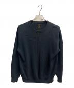 BATONERバトナ―）の古着「フォームアップコットンクルー」｜グリーン