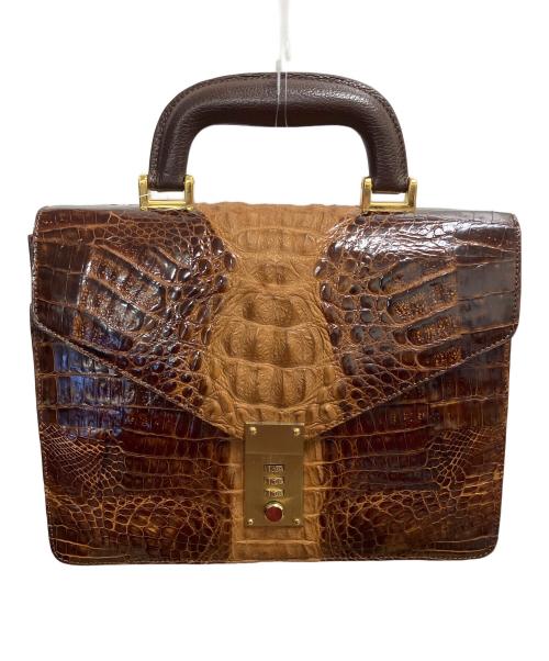 SANKYO（サンキョー）SANKYO (サンキョー) クロコ（カイマン）メンズバッグ7545 ビジネスバッグの古着・服飾アイテム