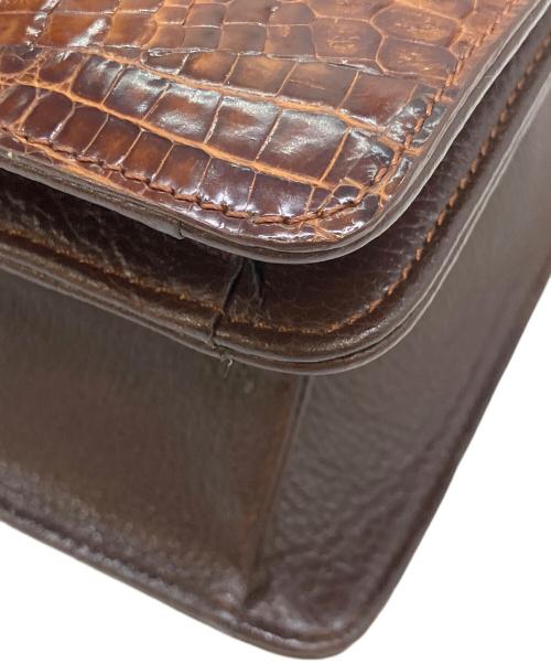 SANKYO（サンキョー）SANKYO (サンキョー) クロコ（カイマン）メンズバッグ7545 ビジネスバッグの古着・服飾アイテム