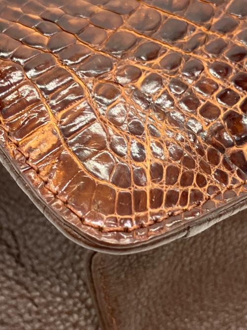 SANKYO（サンキョー）SANKYO (サンキョー) クロコ（カイマン）メンズバッグ7545 ビジネスバッグの古着・服飾アイテム