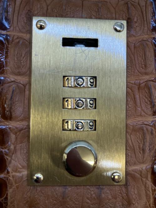 SANKYO（サンキョー）SANKYO (サンキョー) クロコ（カイマン）メンズバッグ7545 ビジネスバッグの古着・服飾アイテム