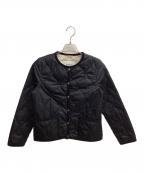 MACKINTOSH PHILOSOPHYマッキントッシュ フィロソフィー）の古着「ノーカラーキルティングジャケット 中綿ジャケット」｜ネイビー