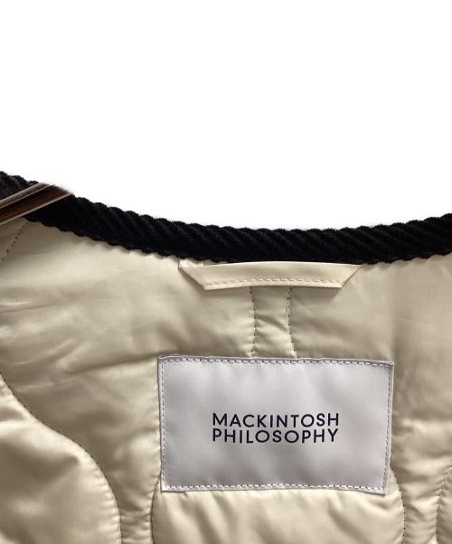 MACKINTOSH PHILOSOPHY（マッキントッシュ フィロソフィー）MACKINTOSH PHILOSOPHY (マッキントッシュ フィロソフィー) ノーカラーキルティングジャケット 中綿ジャケット ネイビー サイズ:SIZE Mの古着・服飾アイテム