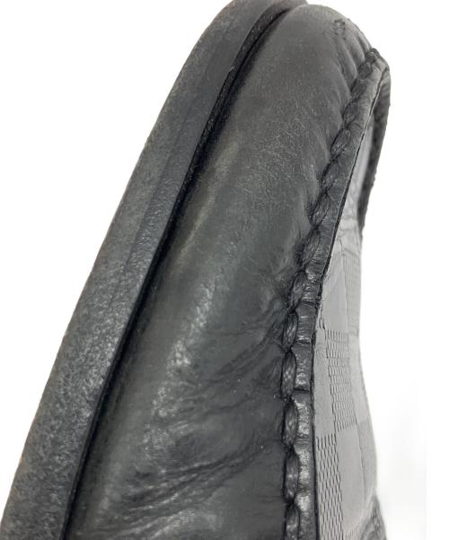 LOUIS VUITTON（ルイ ヴィトン）LOUIS VUITTON (ルイ ヴィトン) ダミエ コインローファー レザーシューズ ブラック サイズ:SIZE 8の古着・服飾アイテム