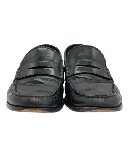 LOUIS VUITTON（ルイ ヴィトン）LOUIS VUITTON (ルイ ヴィトン) ダミエ コインローファー レザーシューズ ブラック サイズ:SIZE 8の古着・服飾アイテム