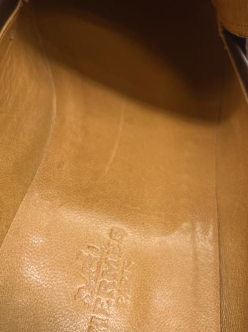 HERMES（エルメス）HERMES (エルメス) MOCASSIN HO LOGO VEAU BOXBOUCLE PALLADIEE レザーシューズ ブラウン サイズ:SIZE 42 1/2の古着・服飾アイテム