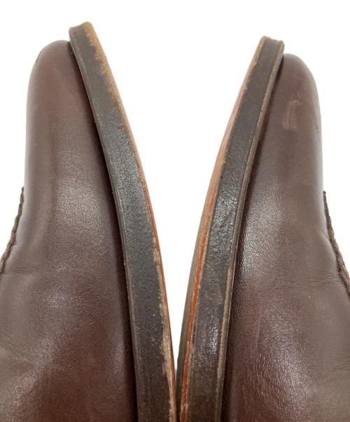 HERMES（エルメス）HERMES (エルメス) MOCASSIN HO LOGO VEAU BOXBOUCLE PALLADIEE レザーシューズ ブラウン サイズ:SIZE 42 1/2の古着・服飾アイテム