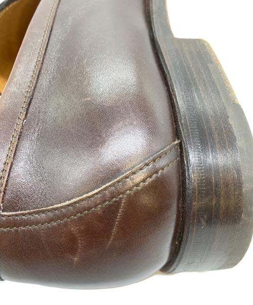 HERMES（エルメス）HERMES (エルメス) MOCASSIN HO LOGO VEAU BOXBOUCLE PALLADIEE レザーシューズ ブラウン サイズ:SIZE 42 1/2の古着・服飾アイテム