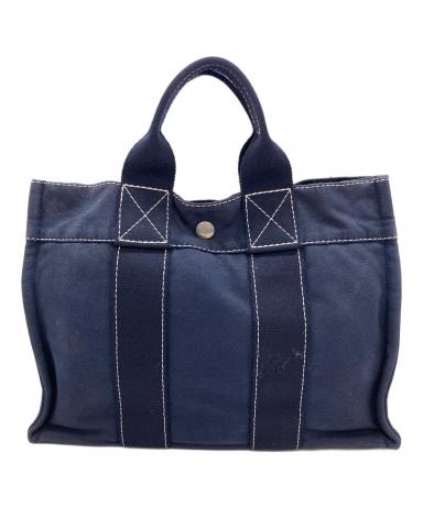 美品★HERMES ドーヴィルPM 中古・古着通販】HERMES (エルメス) ドーヴィルPM ネイビー｜ブランド