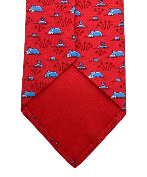 HERMES（エルメス）HERMES (エルメス) ネクタイ レッド サイズ:幅約8.5CM 未使用品の古着・服飾アイテム