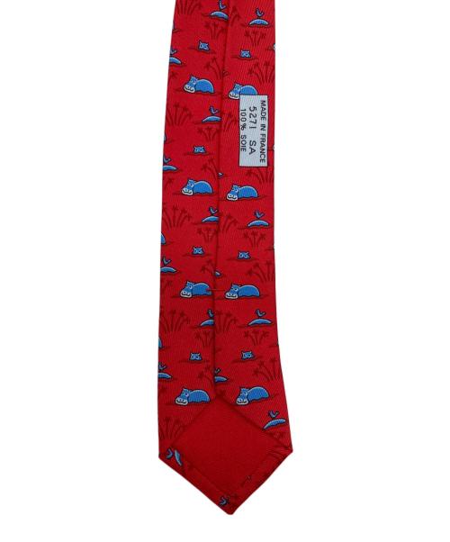 HERMES（エルメス）HERMES (エルメス) ネクタイ レッド サイズ:幅約8.5CM 未使用品の古着・服飾アイテム