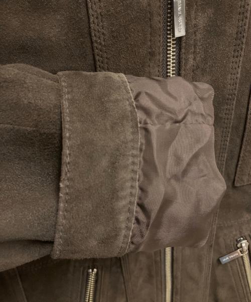 MICHAEL KORS（マイケル・コース）MICHAEL KORS (マイケル・コース) ライダースジャケット ブラウン サイズ:SIZE 4の古着・服飾アイテム