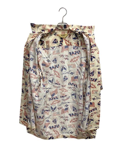 AVIREX（アヴィレックス）AVIREX (アヴィレックス) セットアップアロハ ベージュ サイズ:SIZE XLの古着・服飾アイテム