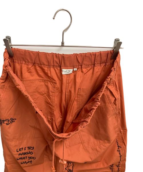 niko and（ニコアンド）niko and (ニコアンド) 刺繍ワイドパンツ オレンジ サイズ:SIZE Lの古着・服飾アイテム