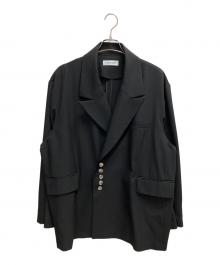 HeRIN.CYE（ヘリンドットサイ）の古着「slit sleeve jacket」｜ブラック