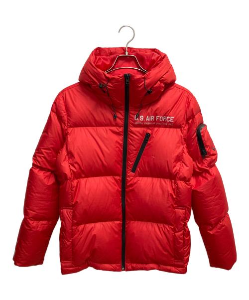 AVIREX（アヴィレックス）AVIREX (アヴィレックス) ダウンジャケット レッド サイズ:SIZE Mの古着・服飾アイテム