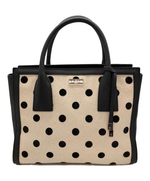 Kate Spade（ケイトスペード）Kate Spade (ケイトスペード) トートバッグ ブラック×アイボリーの古着・服飾アイテム