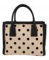 Kate Spade (ケイトスペード) トートバッグ ブラック×アイボリー：6000円