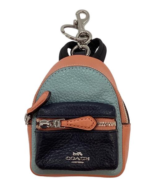 COACH（コーチ）COACH (コーチ) リュック型チャーム キーホルダー オレンジ×ブルーの古着・服飾アイテム