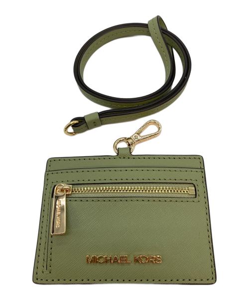 MICHAEL KORS（マイケルコース）MICHAEL KORS (マイケルコース) コイン・カードケース グリーンの古着・服飾アイテム
