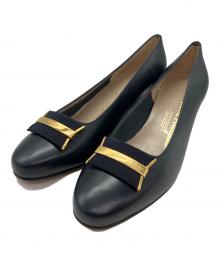 Salvatore Ferragamo（サルヴァトーレ フェラガモ）の古着「パンプス」｜ネイビー