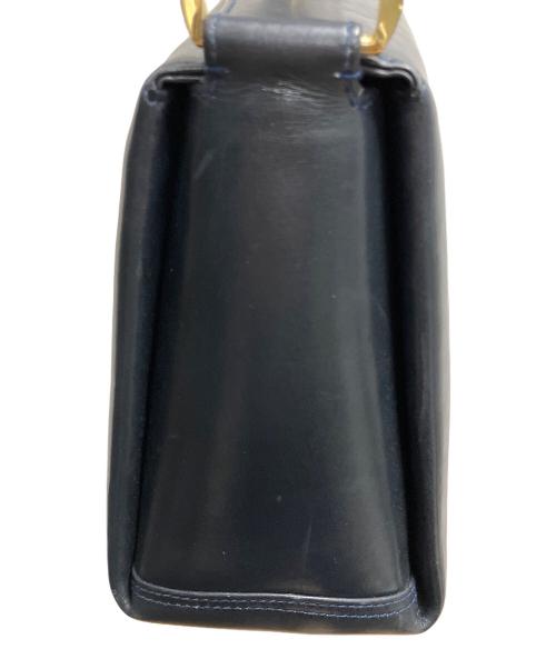 GUCCI（グッチ）GUCCI (グッチ) OLD GUCCI ターンロック ショルダーバッグ ネイビーの古着・服飾アイテム